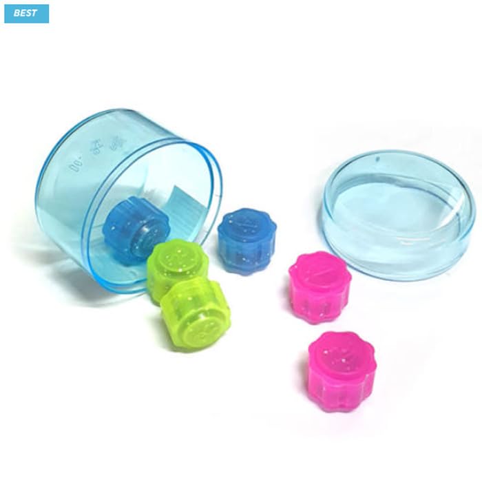 [Random] Korean Traditional Play Game 8PCS Gonggi Jack Stone Pebbles Set w/Round Case (4 Sets)