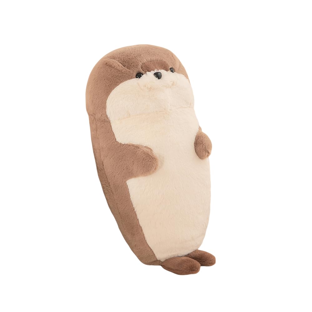Xshelley 24 inch Otter Marine Animals Plush Hugging Pillow,Cartoon Sea Otter Stuffed Animal Plush Doll,Christmas Birthday for Kids Gift (Brown)