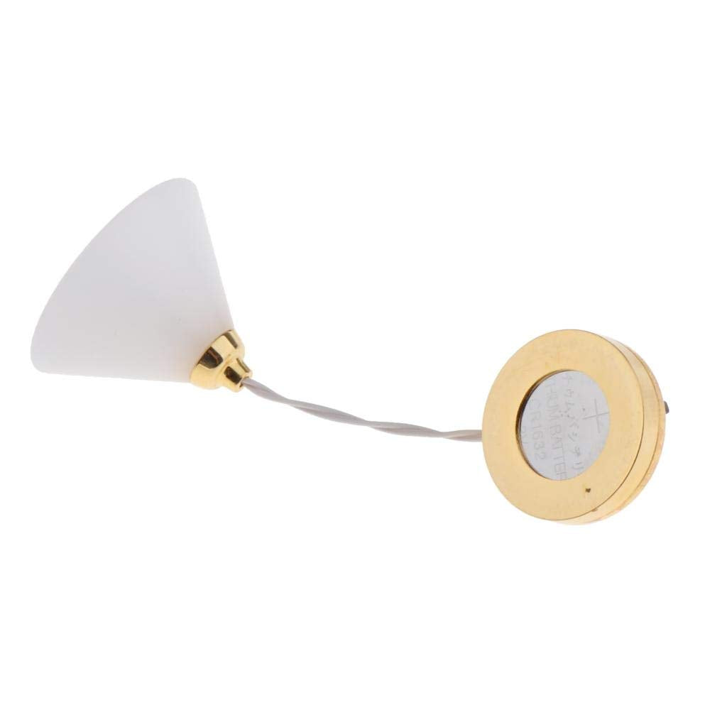 Amagogo 2X 1/12 Dollhouse Miniature Fruniture Mini Ceiling Lamp Tiny Battery Operated Bedroom Living Room Decoration Accessories
