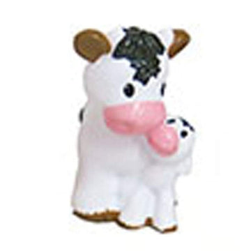 Mattel Replacement Part for Little People Animal Friends Caring Farm - DWC31 and CHJ51 ~ Replacement White Black Mama Cow and Baby Calf