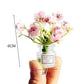 Miniature Flowers in Vase Set - 1:6 Scale Dollhouse Décor with Realistic Details, Tiny Floral Arrangements for Micro Landscape, Train Platform