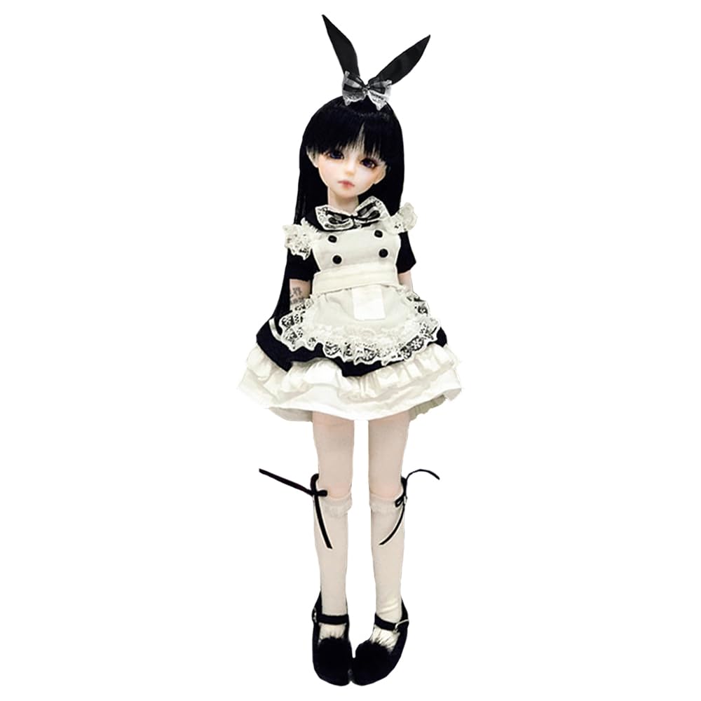 niannyyhouse 1/3 1/4 1/6 BJD Dolls Clothes Dress Apron Headdress Underpants Socks Bunny Maid Suit Ball Jointed Dolls Accessories Dress Up Gift