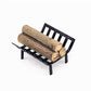 EatingBiting 1:12 Dollhouse Miniature Furniture Garden Lawn Fireplace Metal Firewood Rack Metal Rack with Firewood for Living Room Fireplace Model