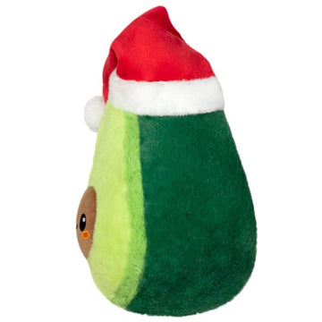 Squishable - Snugglemi Snacker Santa Avocado - Comfort Food Collection - 6 in - Soft Toy Collectible Stuffed Animal - Beans