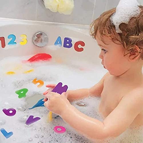 BAIVYLE Baby Bath Toys Foam Fun Alphabet Letters and Numbers-Floating Toy 36 PCS ABC for Bathtub Educational Kids Boys Girls. Baby Bath Time