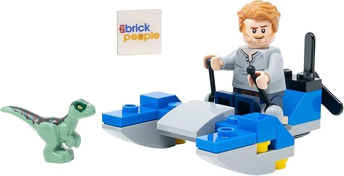 LEGO Jurassic World: Owen Minifigure with Swamp Speeder and Baby Raptor