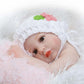 TERABITHIA 10inch Mini Cute Lifelike Silicone Vinyl Full Body Reborn Baby Dolls Washable for Girl