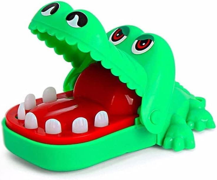 WaigN Green Crocodile Teeth Game for Crocodile Biting Finger Dentist Games, Mini Chomping Alligator Teeth Family Tabletop Party Decor Adult, Car