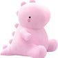 OUKEYI 11.8 inch Cute Dinosaur Plush Toys, Plush Stuffed Animal Dino Hugging Pillow Soft 3D Pom Plush Toy, Birthday Gifts for Kids Girls Boys (Pink)