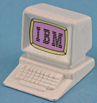 International Miniatures by Classics Dollhouse Miniature Computer (White Or Black)