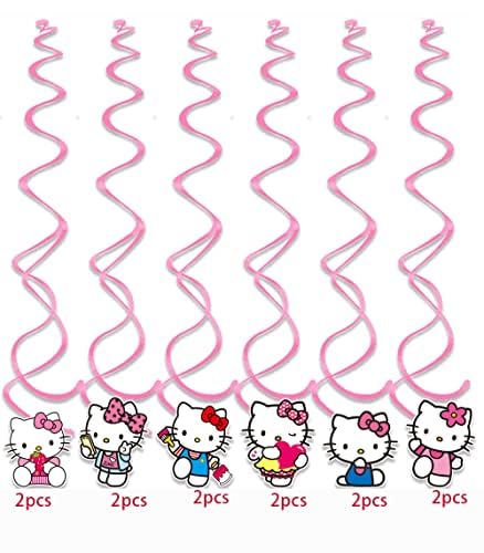 24pcs Children Party Hanging Swirls, Children Ceiling Streamers Birthday Decorations (1)