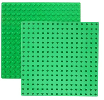 6 Pack Large Building Brick Baseboard in Blue, Green, Gray, 10 x 10 Inch Baseplates Compatible with DUPLO,MEGA, Baseplate for DIY Play Table or Wall