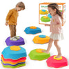 G-WING Stepping Stones for Kids, 5-Piece Balance Stones with SOUND EFFECTS & Non-Slip Base, Indoor/Outdoor Motor Skills Toys for Toddlers Age 3+