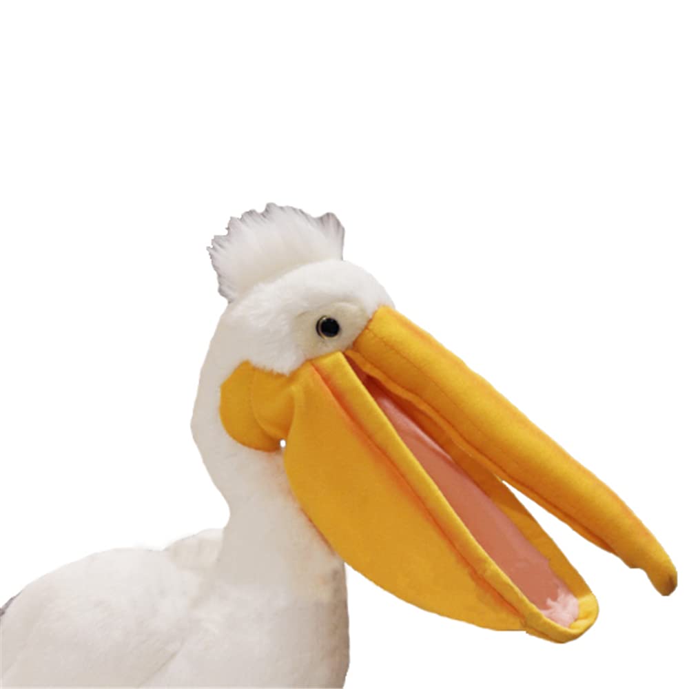 JIANEEXSQ Cute Life Like Pelican Bird Stuffed Animal Plush Toy Simulation Nature Bird Doll Children Birthday Gift 16in