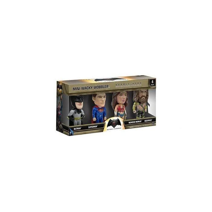 Funko Wacky Wobbler: Batman vs Superman - Minis Action Figure (4 Pack)