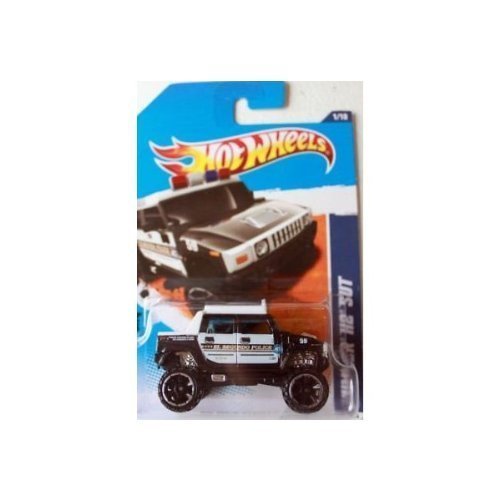 Hot Wheels 2011, Hummer H2 SUT Police Car 161/244. HW Main Street. 1:64 Scale.