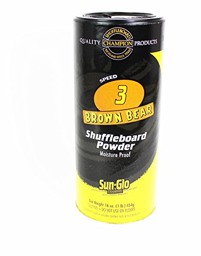 Sun-Glo Speed #3 (Brown Bear) Shuffleboard Powder Wax - Medium-Fast Speed for Optimal Control & Precision - 16 oz Shaker Can