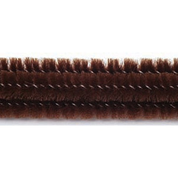 Fibre Craft Fuzzy Stix Chenille Stems 6mm 12" 25/Pkg-Brown