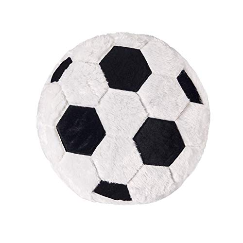 13.7'' Soccer Ball Pillow Fluffy Football Plush Pillow Throw Pillow Soft Stuffed Soccer Ball Plush Pillow Toy Durable Round Soccer Ball Shaped Pillow