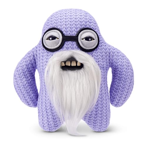 Fuggler Old Fogies 9-Inch Plush Toy (Mr Needles) by ZURU - Funny Ugly Monster Stuffed Animal with Human-Like Teeth, Collectible Plush for Kids