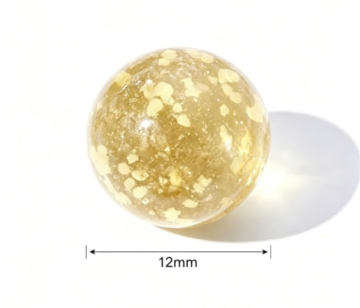 Junfamilee 15Pcs Gold Marbles Glow in The Dark Marbles for Glass Glass Ball Luminous Ball Runs for Marble Games DIY and Home Decoration Dice