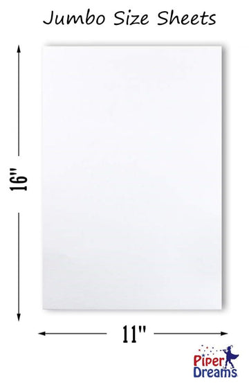 108 Jumbo Size Sheets (11" x 16") of Art Paper for Kids. Great as Watercolor Paper, Finger Painting, Drawing and Doodling - Heavy Stock, Loose White