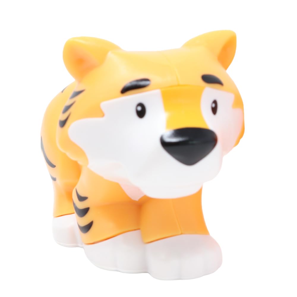 Fisher-Price Replacement Parts Little People Noah's Ark Zoo Safari Jungle Animals Playset JLV11 - Replacement Set of Light and Dark Orange Tiger