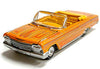 1962 Chevy Impala SS Convertible Yellow with Graphics Custom Lowriders Limited Edition to 4800 Pieces Worldwide 1/64 Diecast Model Car by Auto World