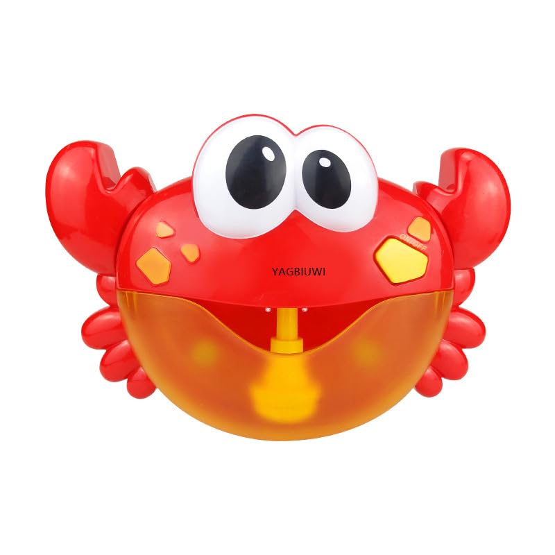 Crab Bubble Machine Bath Toy for Toddlers, Automatic Bubble Blower with Music, PP Material BPA Free Baby Bathtub Toy