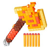 NERF Minecraft Firebrand, Dart Blasting Axe, 6 Elite Foam Darts, Design Inspired by Minecraft Axe in The Game, Pull Down Priming, Minecraft Toys