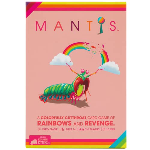 Exploding Kittens Mantis 2-6 Players - Ages 7+ - 10 Minutes to Play - Cutthroat Matching Card Game - Party Game, Family Game Night, Kid and Adult Card