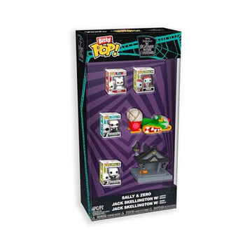Funko Pop! Starter Set: The Nightmare Before Christmas Bitty Bundle Pack - 6 Pack - Zero, Sally, Jack Skellington, Bitty Ride Snowmobile, and Bitty