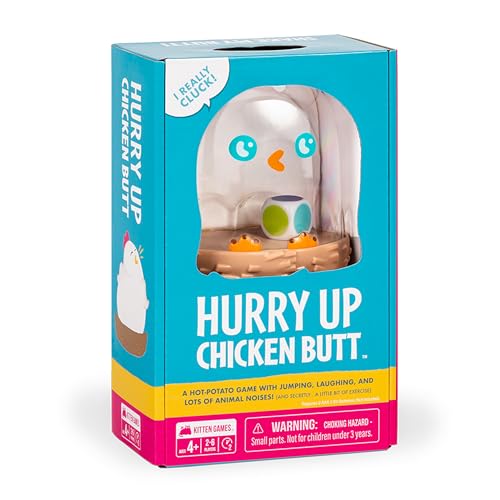 Exploding Kittens Hurry Up Chicken Butt 2-6 Players - Ages 4+ - 2 Minutes to Play - Hot Potato Style Card Game - Fun Card Game, Family Game Night