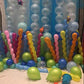 FUNPRT 40 Inches Latex Spiral Balloons 100 Count Assorted Boys Girls Birthday Party Balloons