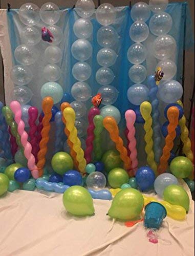 FUNPRT 40 Inches Latex Spiral Balloons 100 Count Assorted Boys Girls Birthday Party Balloons