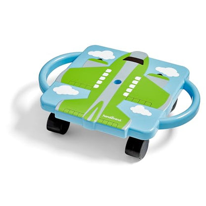 hand2mind Green Plane Glider Scooter Board, Gross Motor Toys, Ages 5+