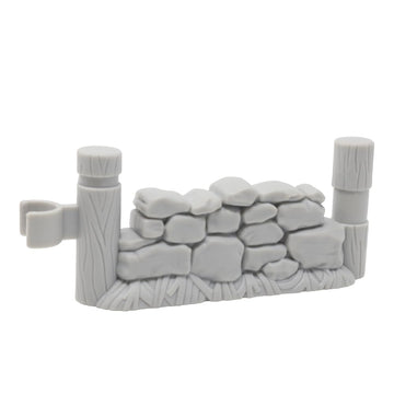 Fisher-Price Replacement Part for Collectible Little People Farm Animals Zoo Safari Playset B8796 - Replacement Gray Rock Wall Fence Posts Piece