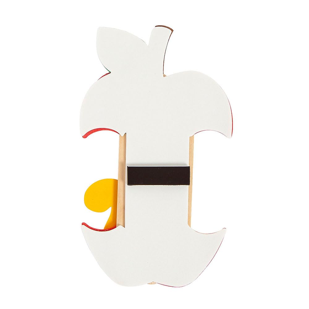 Fun Express Apple Core Craft Stick Magnet Craft Kit - Craft Kits - 12 Pieces