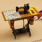 EatingBiting Retro Vintage Sewing Machine Dollhouse Miniature 1:12 Scale Fairy Doll Home Life Scene, for Kid Children