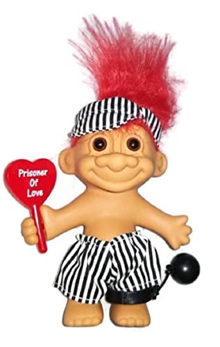 My Lucky Prisoner Troll 6 Troll Doll MOST WANTED - Red Hair by Russ Berrie