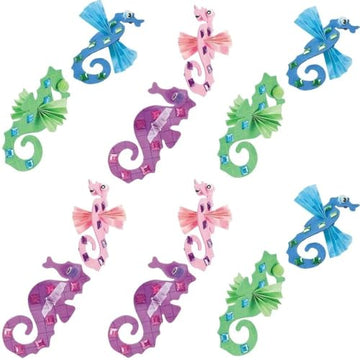 Fun Express Seahorse Foam Craft kit for Kids (Makes 12) Fun Sea Party Activity - VBS Vacation Bible School Supplies/Decor