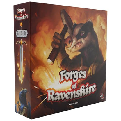 Forges of Ravenshire - Strategy Board Game of Fantasy Blacksmiths, 1-4 Players, Family, Adults, Kids Ages 12+, Dice Worker Placement, Engine Building
