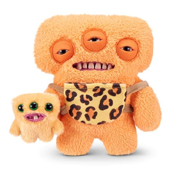 Fuggler Mini Rascals 9-inch Assortment Series 1 (Double Trouble) (Alien (Orange - Teddy) by ZURU, Funny Ugly Monster Plush Toy