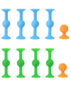 Suction Bath Toys for Preschooler - 10 Pcs Sensory Suction Cup Toys for Kids, Stress Relief Fidget Toys Bathtub Toys for Travel and Bath Time, Perfect