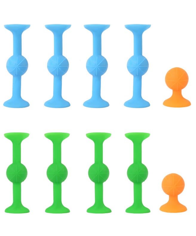 Suction Bath Toys for Preschooler - 10 Pcs Sensory Suction Cup Toys for Kids, Stress Relief Fidget Toys Bathtub Toys for Travel and Bath Time, Perfect