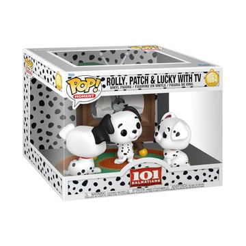 Funko Pop! Moments: Disney - 101 Dalmatians - Rolly, Patch & Lucky with TV - Collectable Vinyl Figure - Gift Idea - Official Merchandise - Toys for