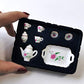 SXFSE Dollhouse Decoration Accessories, 1:12 Dollhouse Miniature Scene Model 8 PCS Porcelain Teacup and Saucer Set Pretend Play Toy (A, As Shown)