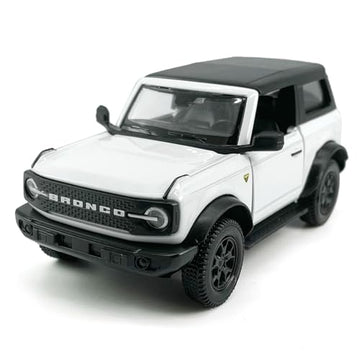 2-Door Bronco Badlands Model Car 1/36 Scale Diecast Toy Cars Metal Alloy Children’s Vehicles, Pull Back Doors Open, Black Rim, Mens Collection, Kids