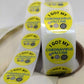 1" I Got My Corona Vaccine, Stickers (Yellow, 100/roll)