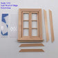 1:12 Scale Dollhouse Miniature Wood Window Frame Double Hung 6 Panel Glass Frames; Width 9.2cm, Height 13.5cm